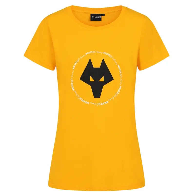 Wolverhampton Wanderers Shop | Elegant Crest T-Shirt – Womens Wolverhampton Wanderers Merchandise